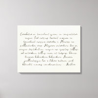 Poema personalizado de citação vow canvas arte