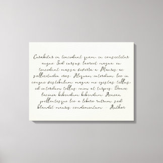Poema personalizado de citação vow canvas arte