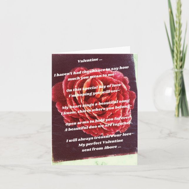 poema personalizado do cartão de namorados (Frente)