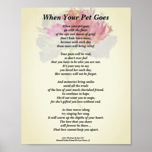 Poema: "When Your Pet Goes" (Female) Poster (Matte