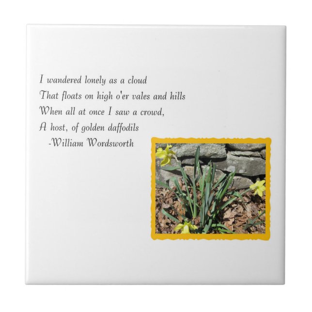 Poesia do Daffodil de Wordsworth (Frente)