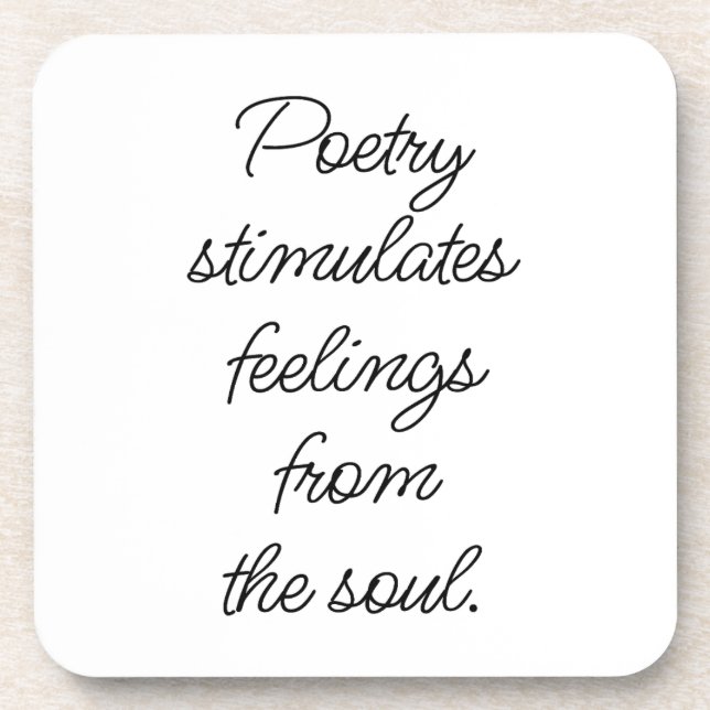 Poesia Estimula Porta-Copos de Plástico Rígido (Frente)