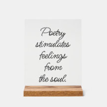 Poesia Estimula Sinal Acrílico