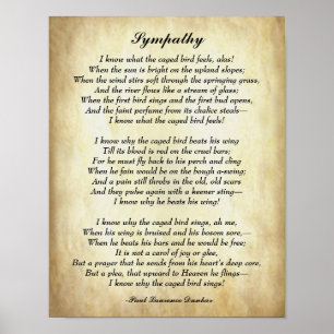 Poesia, simpatia por Paul Laurence Dunbar Poster