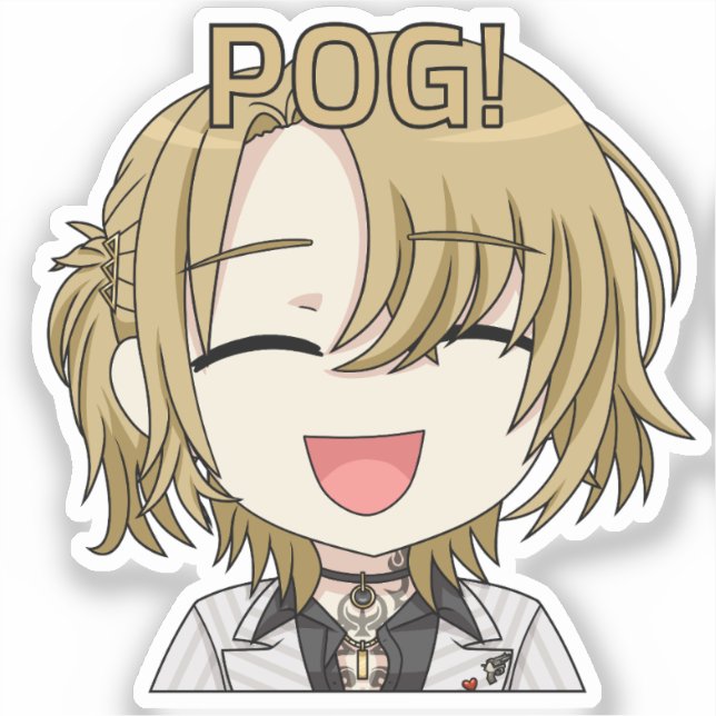 Pog! Adesivo Chibi - Arte de Fã de Luca Kaneshiro (Frente)
