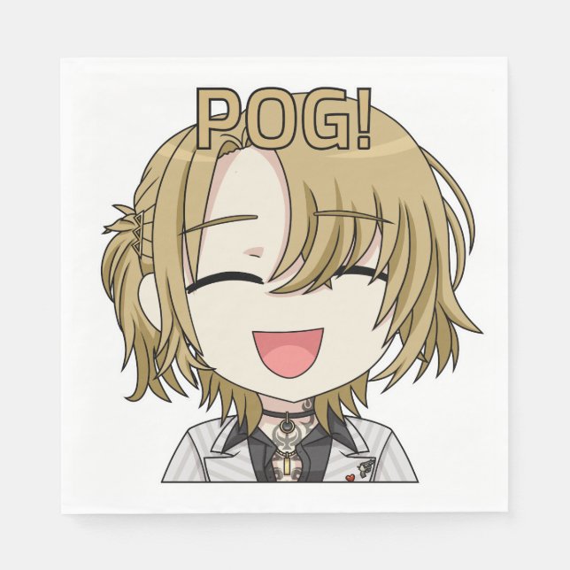 Pog! Guardanapos Chibi - Fanart de Luca Kaneshiro (Frente)