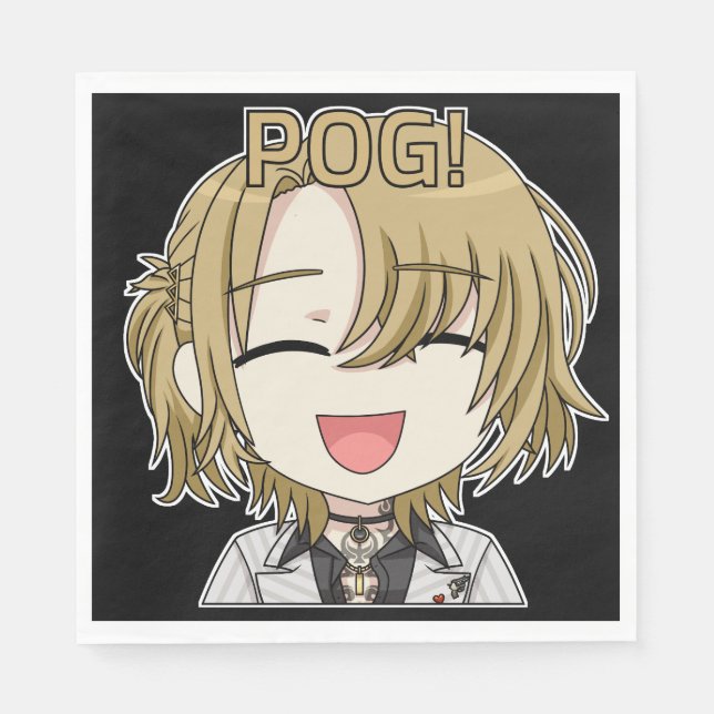 Pog! Guardanapos Chibi - Fanart de Luca Kaneshiro (Frente)