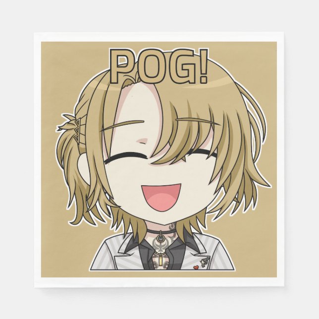 Pog! Guardanapos Chibi - Fanart de Luca Kaneshiro (Frente)