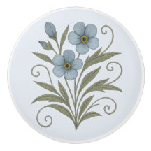 Poignée en Céramique only blue, seulement bleu