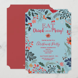 Poinsettia Convite Floral para Férias de Natal