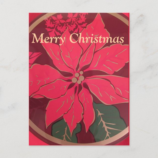 Poinsettia de Natal - Cartão Postal (Frente)