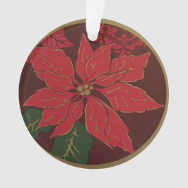 Poinsettia de Natal Ornamento acrílico
