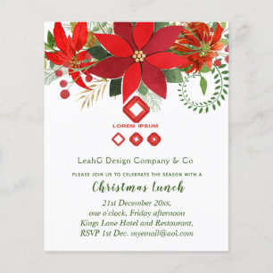 Poinsettia do Convite Corporativo de Natal (ADD LO