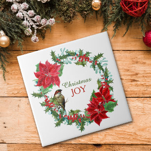 Poinsettia Holly Berry Joy Natal