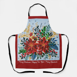 Poinsettia Natal Colorida Apron