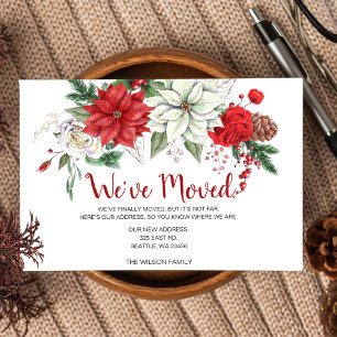 Poinsettia Pine Cone Weve Cartões de natal Móvei