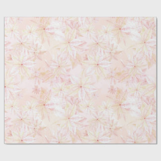 Poinsettias Rosa Suave - Papel de embrulho de Nata