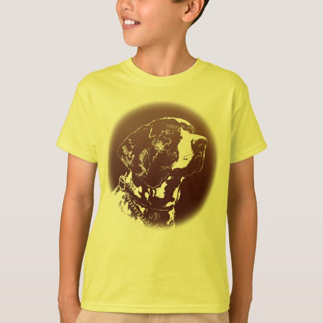 Pointer Dog Kid's Shirts Camisetas de cão de ponte (Frente)