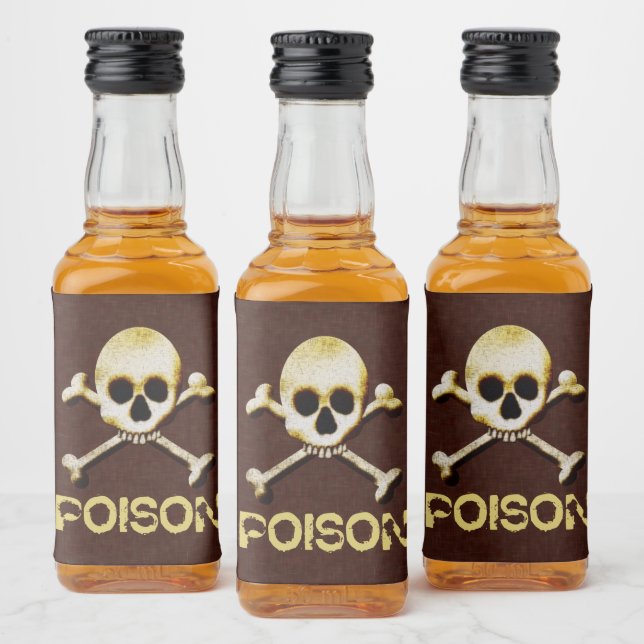 Poison Skull E Crossbones Design (Garrafas)