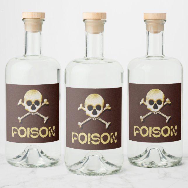 Poison Skull E Crossbones Design (Garrafas)