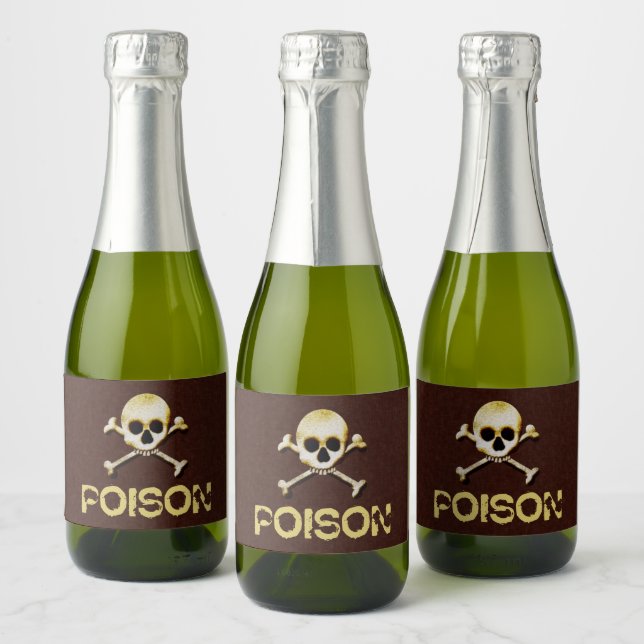 Poison Skull E Crossbones Design (Garrafas)