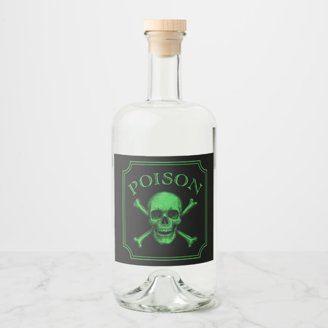 Poison Skull e Crossbones Halloween Design Impress (Frente)