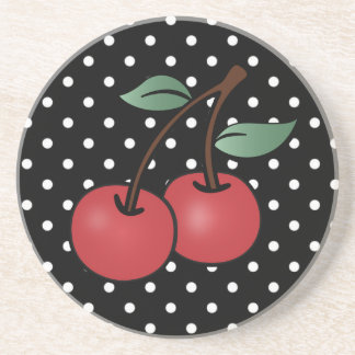 POKE DOT ROCKABILLY CHERRIES SANDSTONE PORTA COPOS