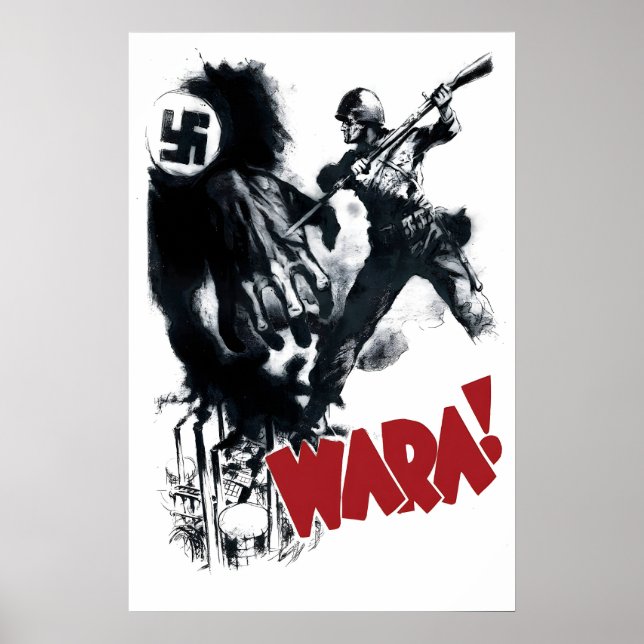 Poland WWII Propaganda Poster Hands Off! (Frente)