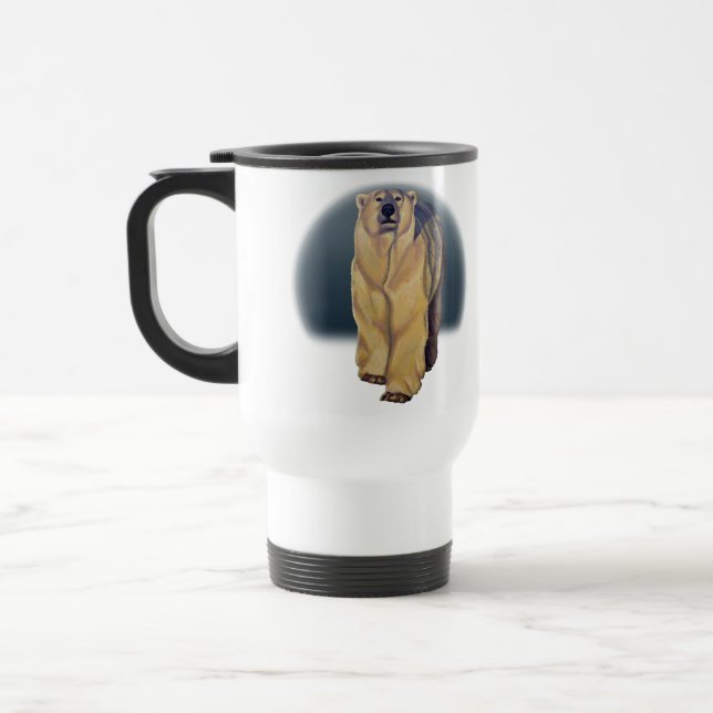 Polar Bear Art Bear Caneca de viagem (Esquerda)