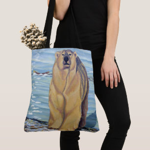 Polar Bear Art Tote Bag Willife Shopping Bag