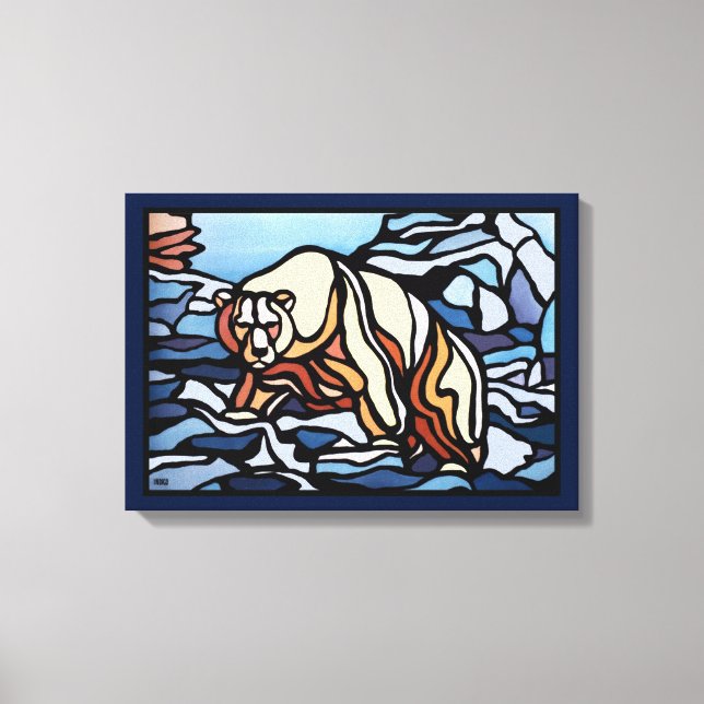 Polar Bear Painting Canadense Willife Canvas Print (Frente)