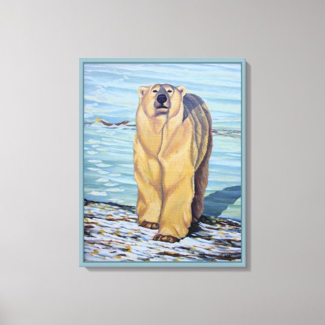 Polar Bear Painting Canadense Willife Canvas Print (Frente)
