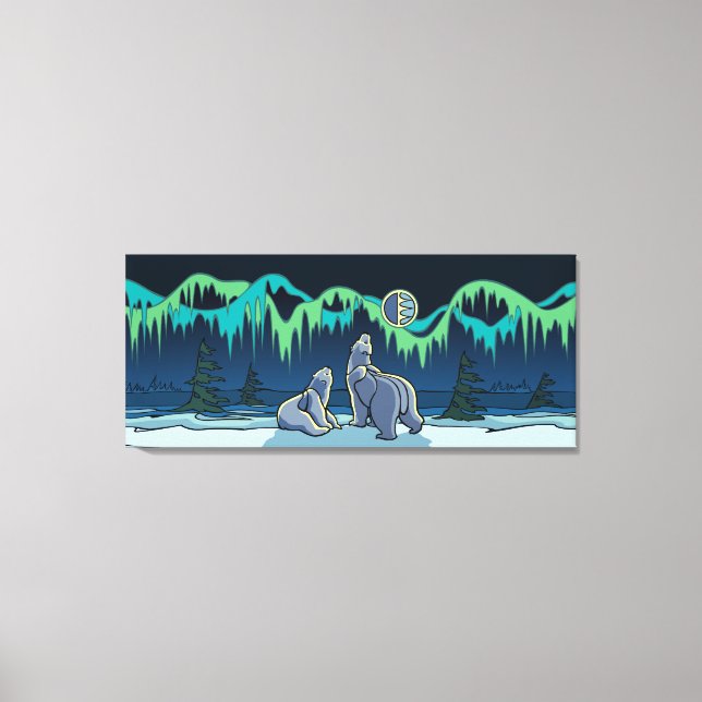 Polar Bear Painting Canadense Willife Canvas Print (Frente)