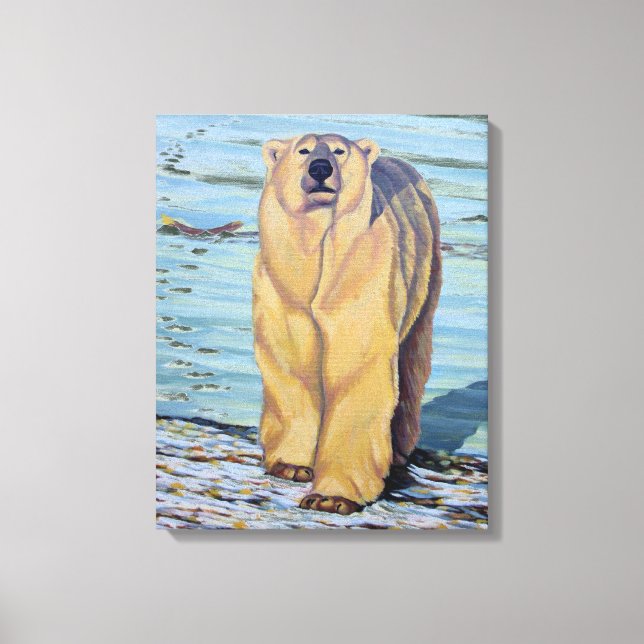 Polar Bear Painting Canadense Willife Canvas Print (Frente)
