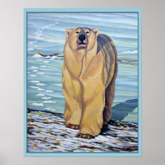 Polar Bear Pintura Impressão (Frente)
