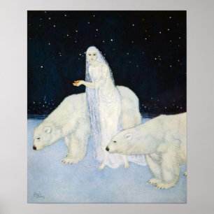 Polar Bear Winter Magic Poster Edmund Dulac