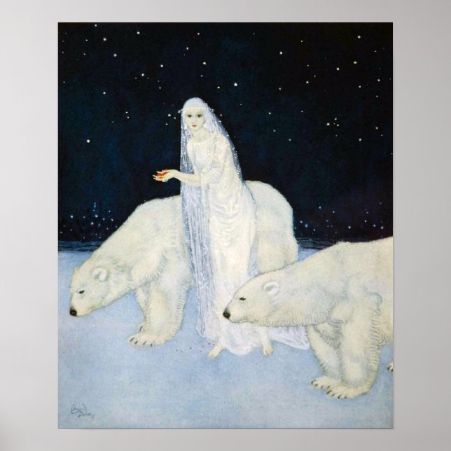 Polar Bear Winter Magic Poster Edmund Dulac (Frente)