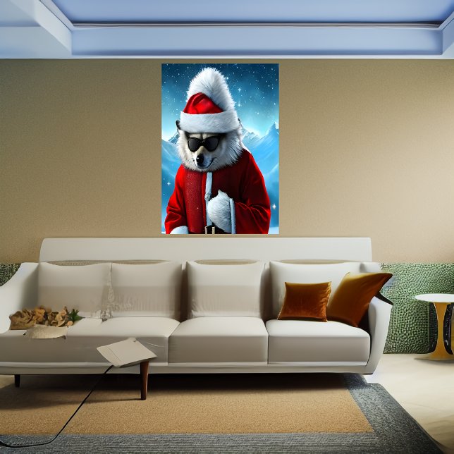 Polar Fox Santa Claus | AI Art Poster (Criador carregado)