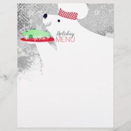 Polar urso chef Cardápio de Natal