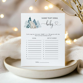 Polar urso Name, esse jogo de chá de fraldas