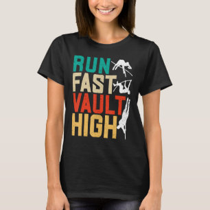 Pole Vaulter de Salto de Polo Executa Fast Vault A