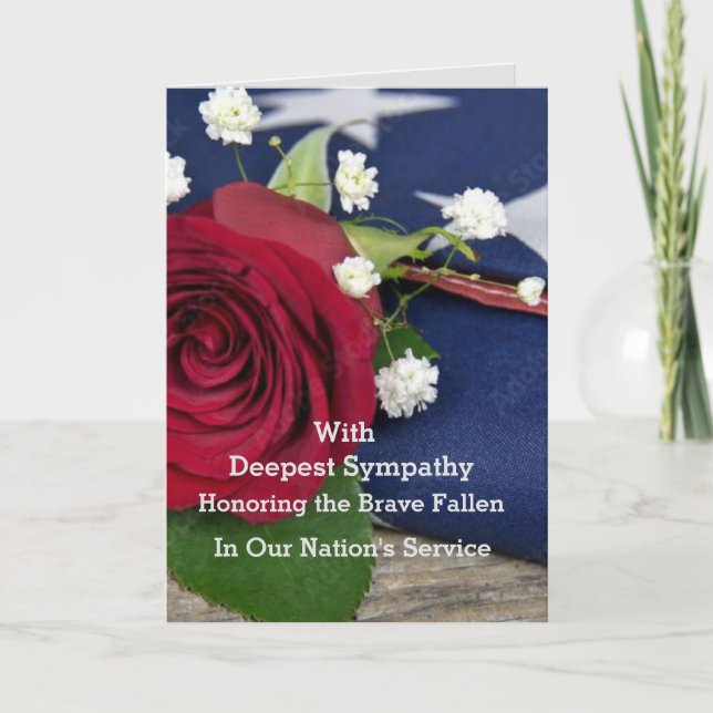 Polícia - Cartão de condolências militar (Frente)