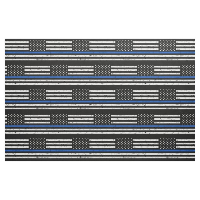 Polícia da Polícia - Tecido Azul Fino (Fat Quarter)