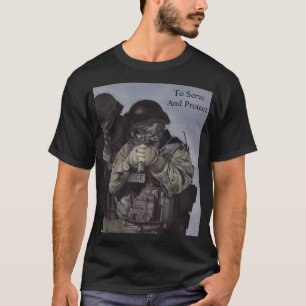 Polícia da SWAT para servir e proteger camiseta ma