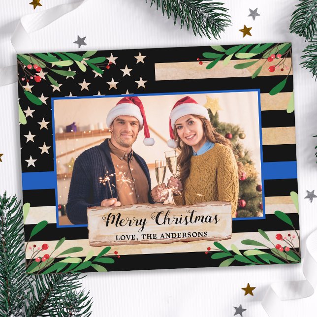 Polícia de Orçamento Thin Blue Line USA Bandeira N (Criador carregado)