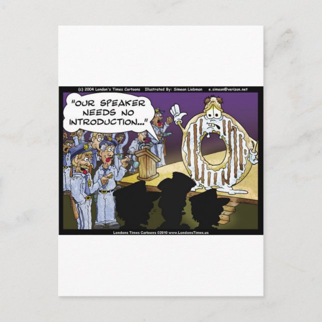 Polícia e Rosquinhas Cartões Engraçados Camisetas  (Frente)