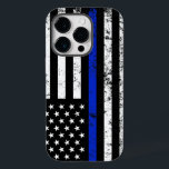 Polícia Estipulou Bandeira Americana<br><div class="desc">Uma capa de telefone temática de polícia com a popular bandeira azul fina da polícia e polícias.</div>