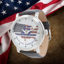 Polícia - Relógio de Aposentadoria Thin Blue Line 