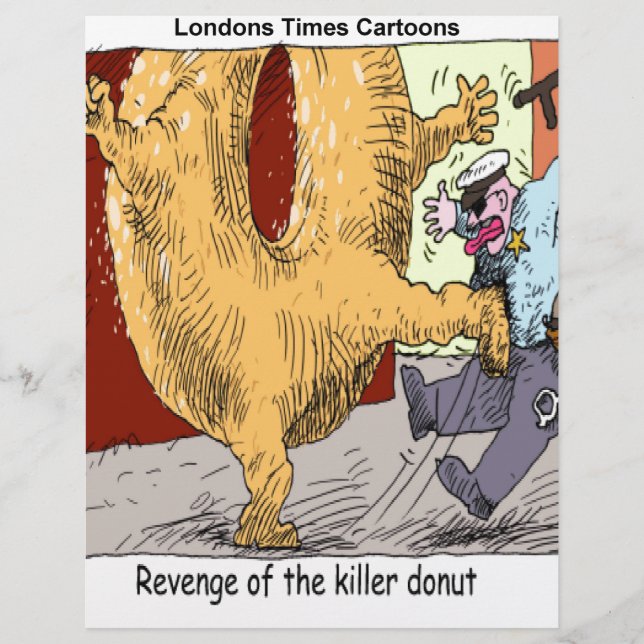 Polícia Vs Donut Cartoon Engraçado (Frente)
