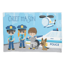 Policial de Cartografia de Crianças Bonitas com No